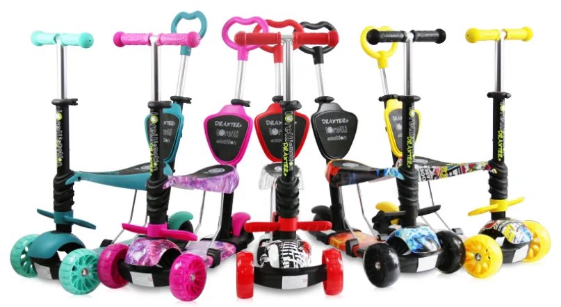 Παιδικό πατίνι Draxter Plus Scooter με κάθισμα και χειρολαβή γονέα Mint 10390140020 Lorelli