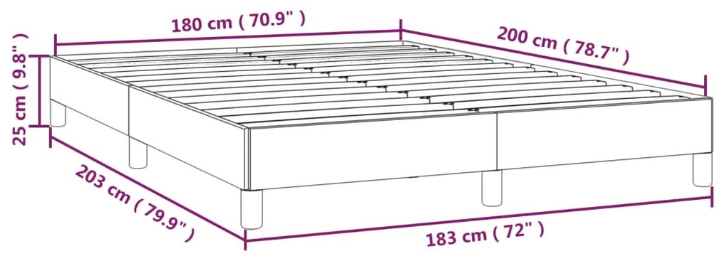 Σκελετός Κρεβατιού Χωρίς Στρώμα Πράσινο 180x200 εκ. Υφασμάτινο - Πράσινο