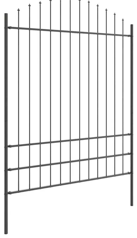 vidaXL Φράχτης Κήπου με Κοπτή, Γκρι, 11.9x2 μ, Χάλυβας