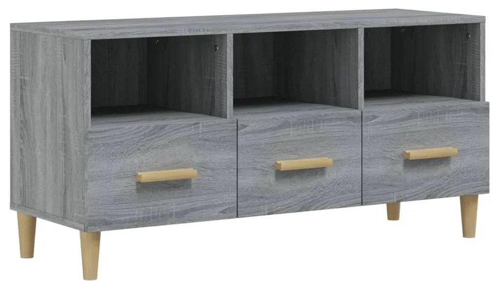 vidaXL Έπιπλο Τηλεόρασης Γκρι Sonoma 102x36x50 εκ. από Επεξεργ. Ξύλο