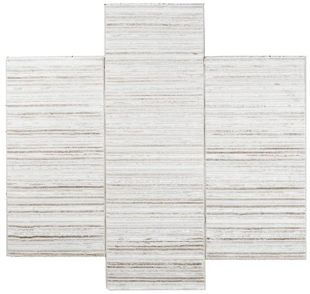 Χαλιά Κρεβατοκάμαρας (Σετ 3τμχ) Polcarpet Monaco Moma NP 461 Cream