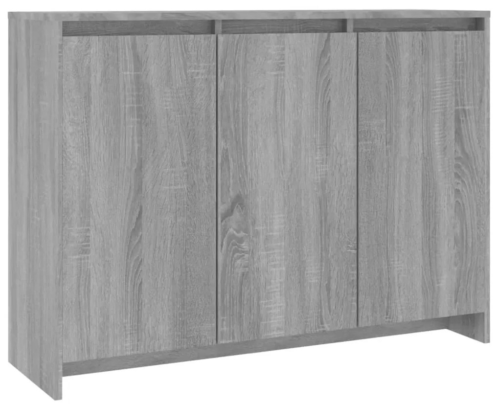 vidaXL Μπουφές Γκρι Sonoma 102x33x75 εκ. από Επεξεργασμένο Ξύλο