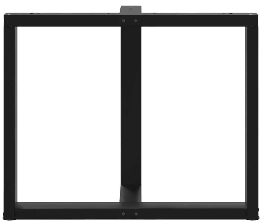 vidaXL Πόδια Τραπεζαρίας σε Σχήμα Τ, 2 τεμ. Μαύρο 90x35x(72-73) εκ. Ατσάλι