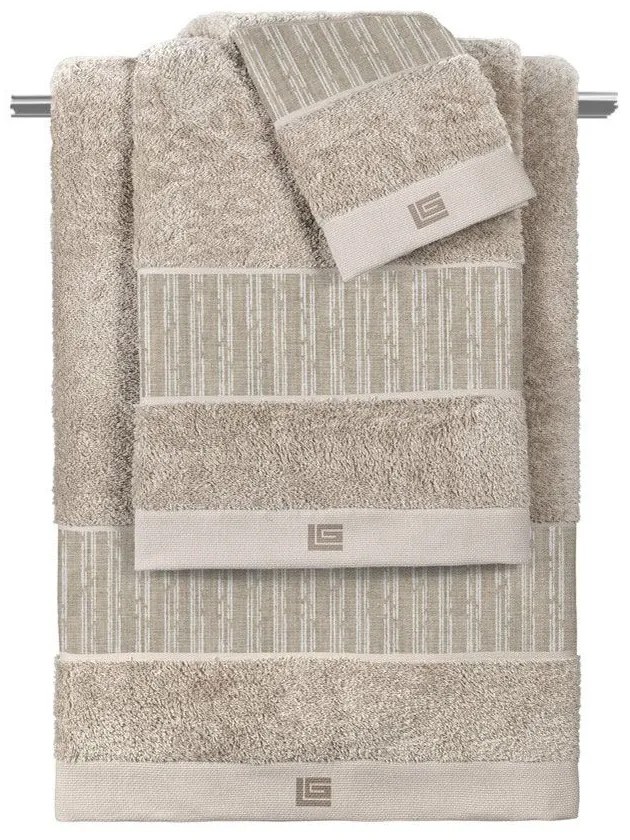 Πετσέτες Tudor (Σετ 3τμχ) Ammos- Natural Guy Laroche Σετ Πετσέτες 70x140cm 100% Βαμβάκι