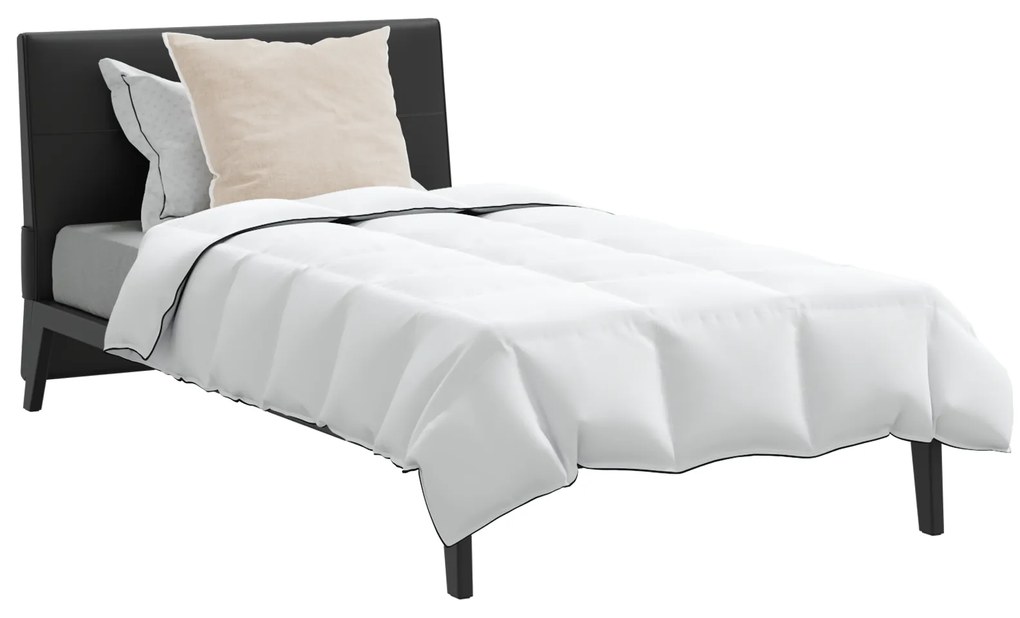 vidaXL Πάπλωμα με μαξιλάρι 2 pcs Λευκό 135 x 200 cm Πούπουλο