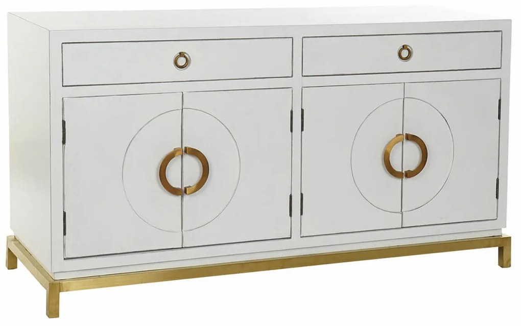 Σκευοθήκη DKD Home Decor Kamakura Λευκό Χρυσό Μέταλλο Λεύκες 150 x 50 x 80 cm (150 x 50 x 80 cm)