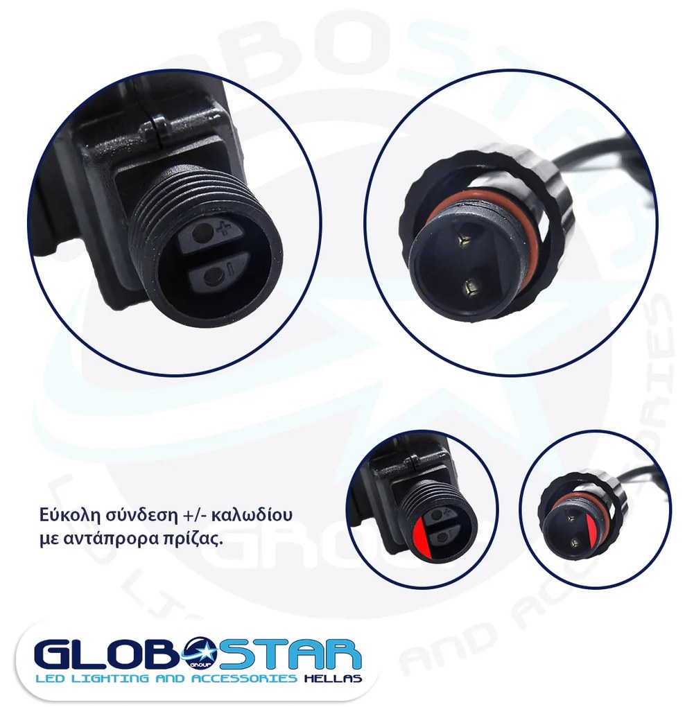 GloboStar 75599 Προβολάκι Κήπου Καρφωτό - Δαπέδου Epistar LED 6W 300lm 60° AC 230V Αδιάβροχο IP44 RGB με 12 Διαφορετικά Σχέδια Φωτισμού - 75599