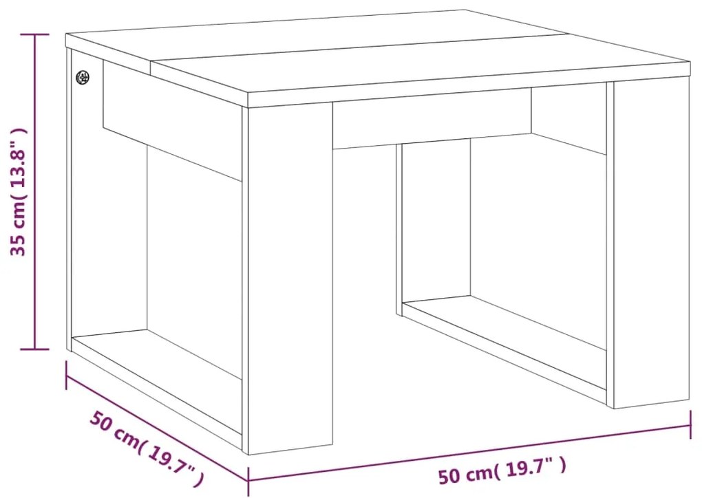 ΒΟΗΘΗΤΙΚΟ ΤΡΑΠΕΖΙ ΚΑΦΕ ΔΡΥΣ 50 X 50 X 35 ΕΚ. ΕΠΕΞΕΡΓΑΣΜΕΝΟ ΞΥΛΟ 825827