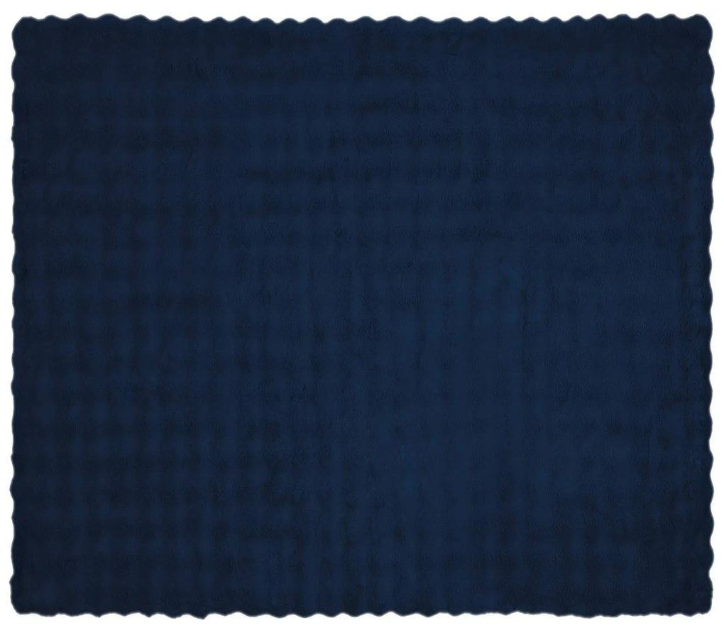 vidaXL Ψεύτικη κουβέρτα από κουνέλι Θαλασσί Μπλε 240 x 270 εκ.