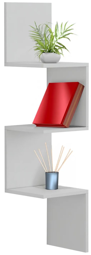 ΕΠΙΤΟΙΧΙΑ ΓΩΝΙΑΚΗ ΡΑΦΙΕΡΑ ILLUSION HM8935.12 ΜΕΛΑΜΙΝΗ ΣΕ ΛΕΥΚΟ 25x25x105,4Υεκ.