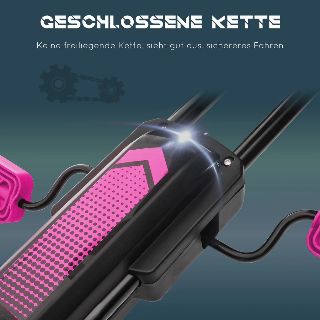 HOMCOM Παιδικό Καρτ, με πεντάλ, ρυθμιζόμενο κάθισμα, εσωτερικού &amp; εξωτερικού χώρου, από 5 ετών, Ροζ+Μαύρο, 121 x 58 x 61 εκ.