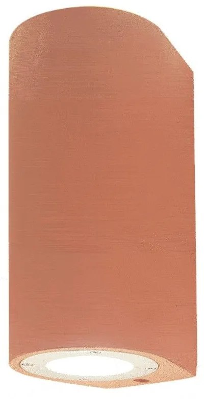 Φωτιστικό Τοίχου Στρογγυλό Up-Down MK0522RTC 2xGU10 IP65 Terracotta Aca