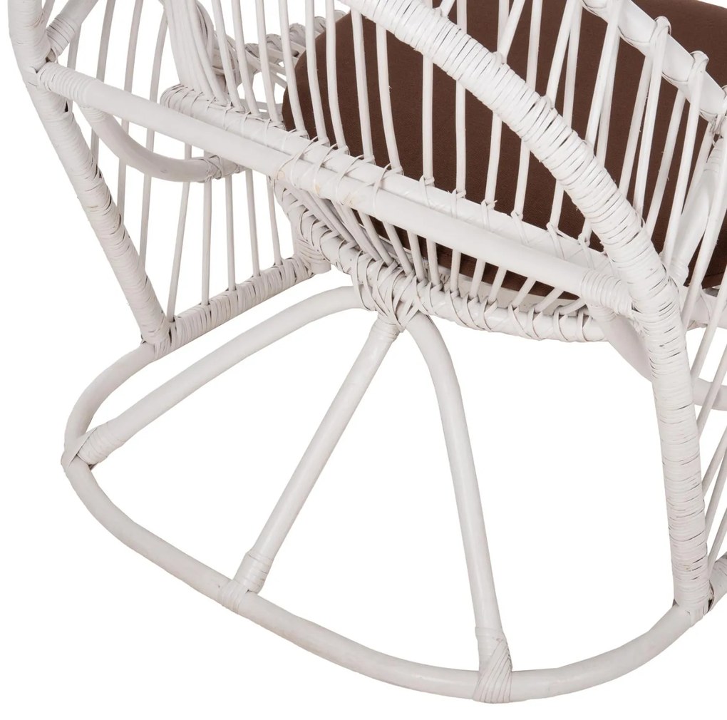 Καρέκλα - Πολυθρόνα ENTROPY C9840.02 Φυσικό Rattan με Καφέ Μαξιλάρι 80x97x85Υεκ. 80x97x85 εκ.