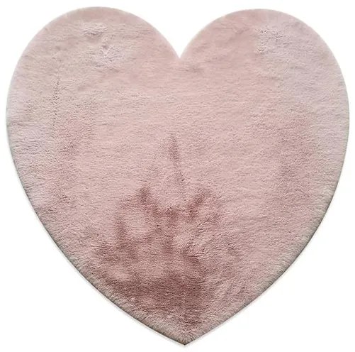 Παιδικό Χαλί Puffy FC19 Pink Heart Αντιολισθηρό 120 x 120 Στρόγγυλο