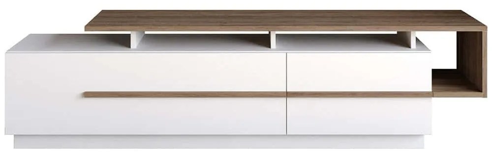 Έπιπλο Τηλεόρασης Pia 788DEC4040 180x38,9x46,4cm Walnut-White