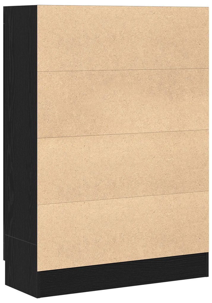 vidaXL Βιβλιοθήκη Μαύρη δρυς 82.5 x 30.5 x 115 εκ. Επεξεργασμένο ξύλο