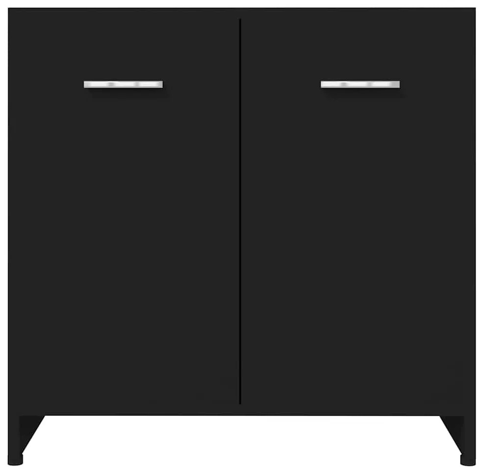 vidaXL Ντουλάπι Νιπτήρα Μαύρο 60 x 33 x 61 εκ. από Επεξ. Ξύλο