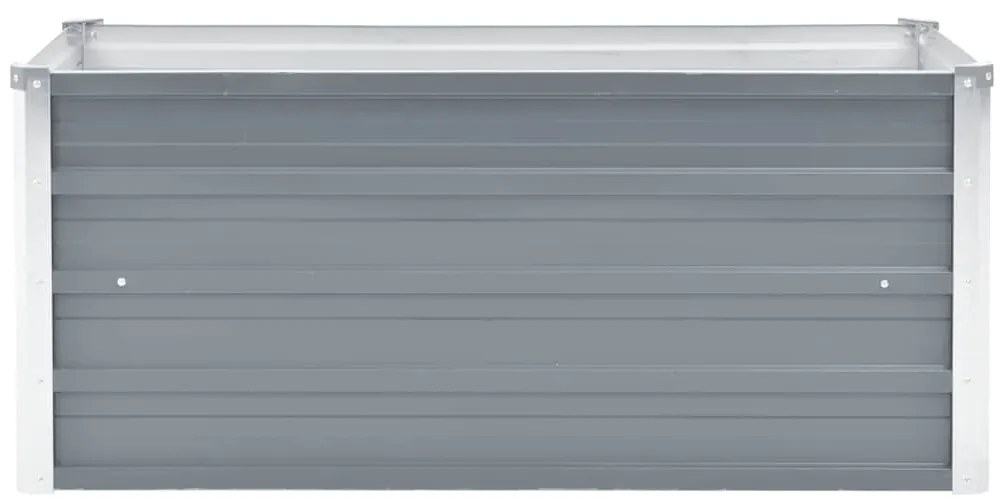 vidaXL Ζαρντινιέρα Υπερυψωμένη Γκρι 100x40x45 εκ. Γαλβανισμ. Χάλυβας