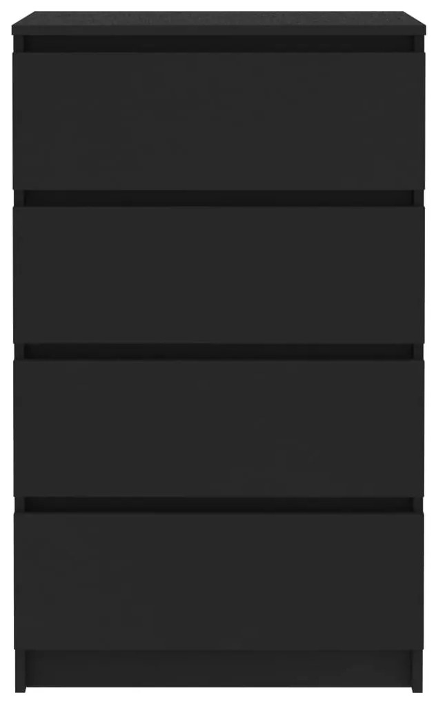vidaXL Συρταριέρα Μαύρη 60 x 35 x 98,5 εκ. από Επεξεργασμένο Ξύλο