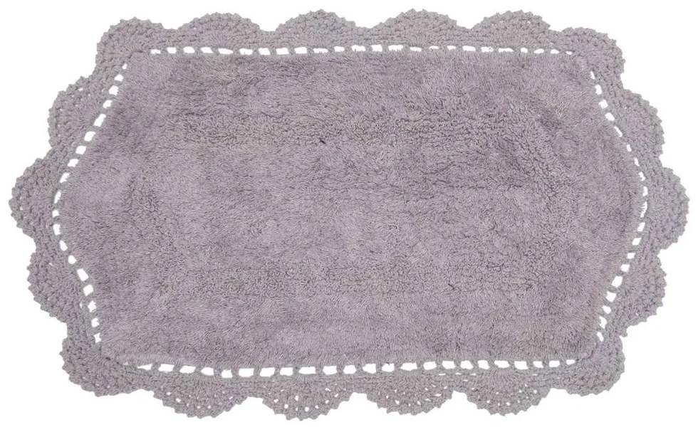 Ταπέτο Μπάνιου Τάνια Grey Viopros 45x75cm 45x75cm 100% Βαμβάκι