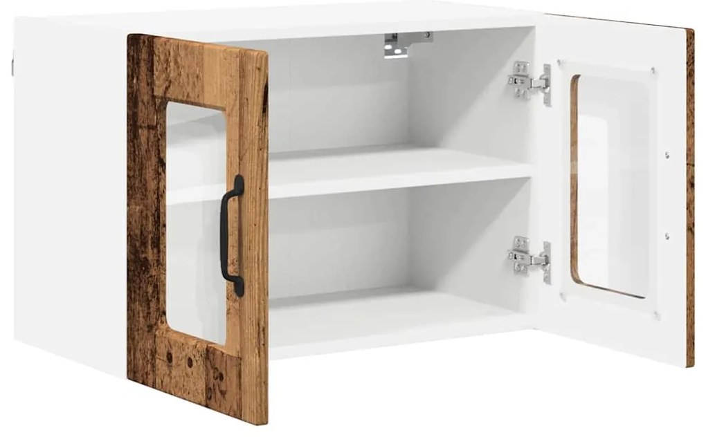 vidaXL Ντουλάπα Κουζίνας με ράφι 2 pcs Παλιό ξύλο 60 x 31 x 40 εκ