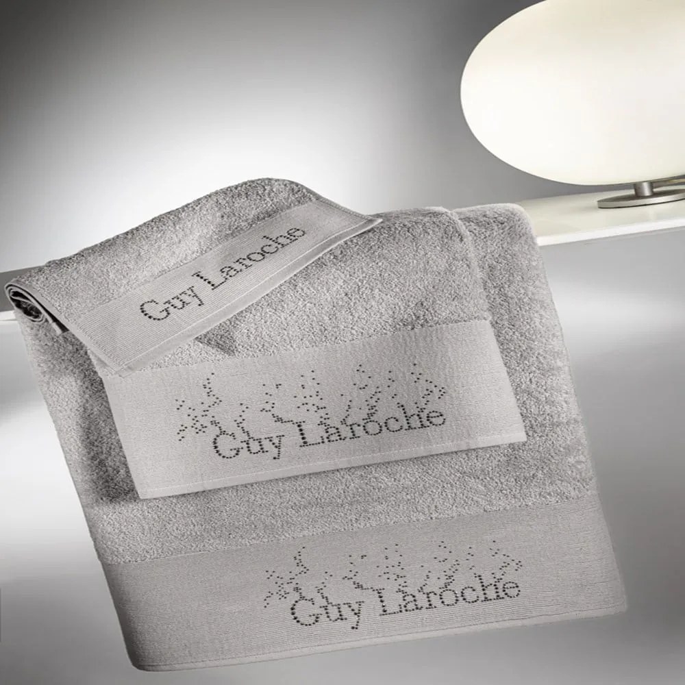 Πετσέτα Pandora (Σετ 3τμχ) Silver Guy Laroche Towels Set 70x140cm 100% Βαμβάκι