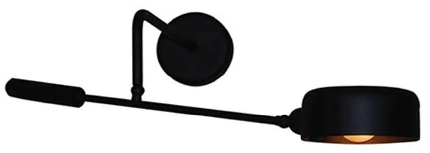 Φωτιστικό Τοίχου - Απλίκα HL-3538-1 S 77-3884 Wade Black  Homelighting Metal