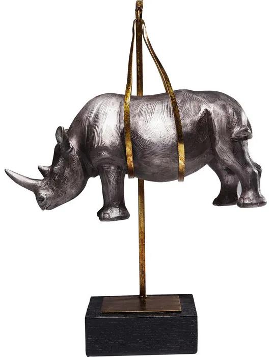 Διακοσμητικό Hanging Rhino Μεταλλικό 44706x15x43εκ - Γκρι