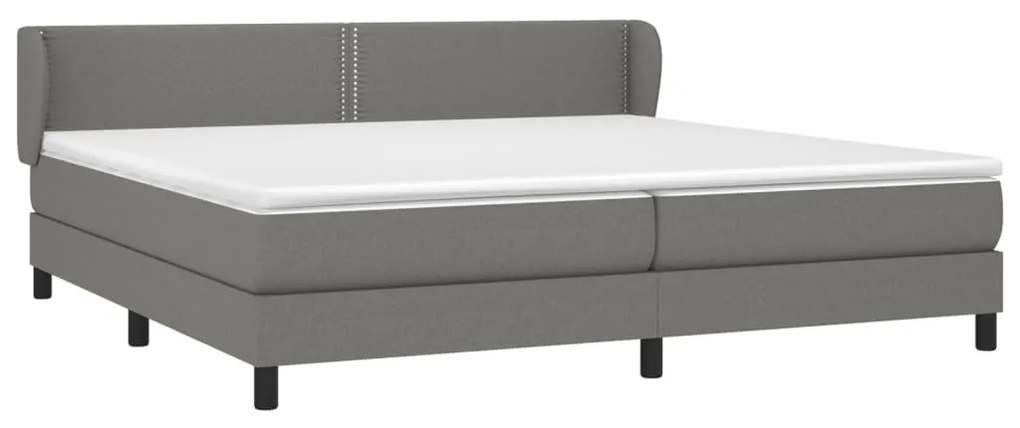 ΚΡΕΒΑΤΙ BOXSPRING ΜΕ ΣΤΡΩΜΑ ΣΚΟΥΡΟ ΓΚΡΙ 200X200 ΕΚ. ΥΦΑΣΜΑΤΙΝΟ 3126190