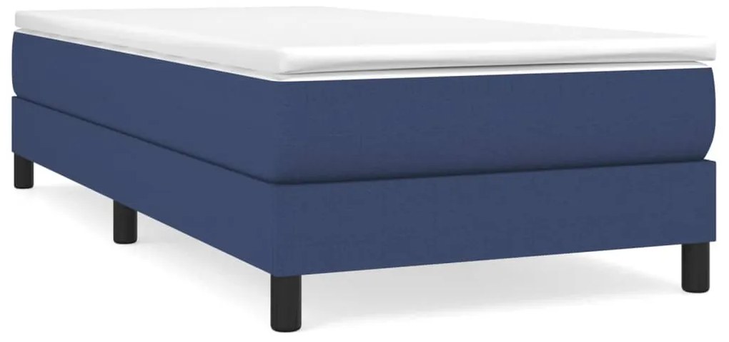 vidaXL Κρεβάτι Boxspring με Στρώμα Μπλε 80x200 εκ. Υφασμάτινο