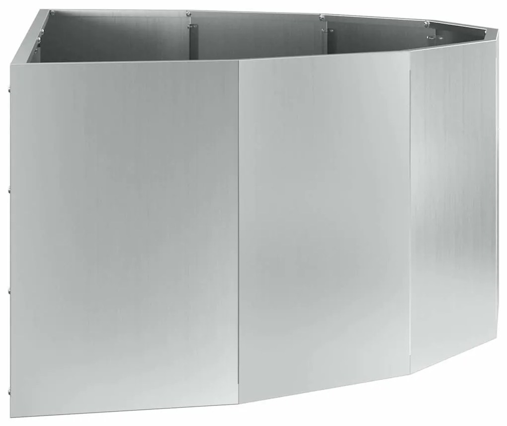 vidaXL Γλάστρα Ασημί 120 x 60 x 35 cm Επικαλυμμένος Χάλυβας