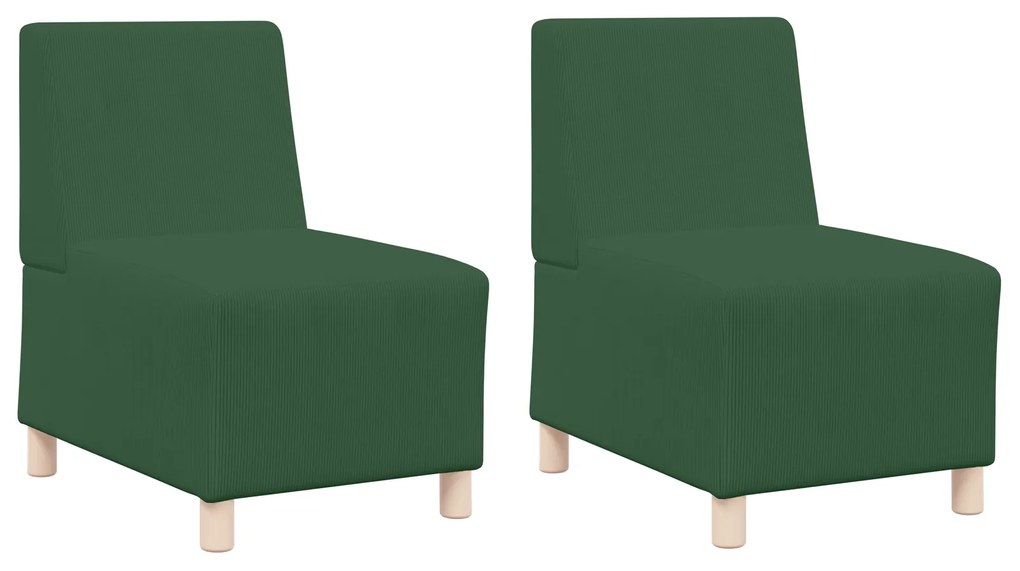 vidaXL Καθίσμα Σαλονιού 2 pcs Πράσινο της Ζούγκλας 55 x 74 x 82 εκ.