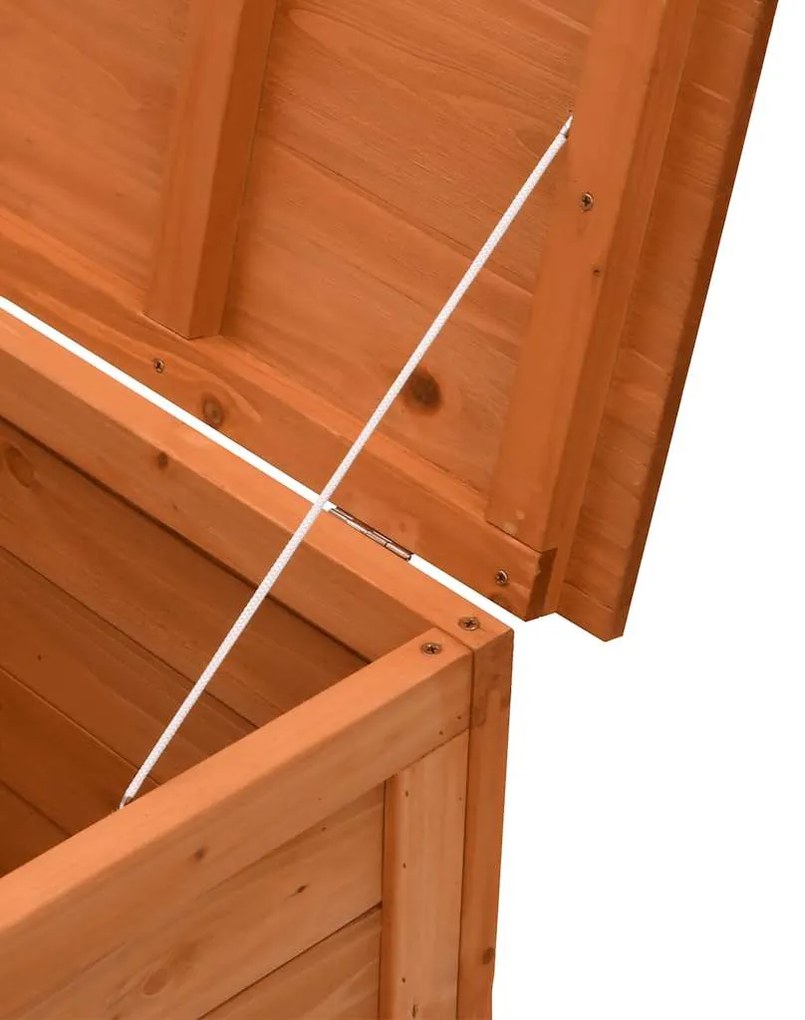 vidaXL Μπαούλο Αποθ. Κήπου Καφέ 150x50x56,5 εκ. Μασίφ Ξύλο Ελάτης