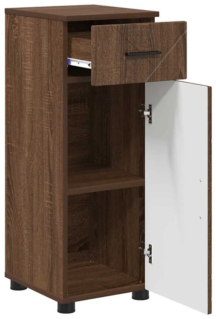 vidaXL Σετ Επίπλων Μπάνιου με συρτάρι 3 pcs Καφέ δρυς 61 x 35 x 64 εκ.
