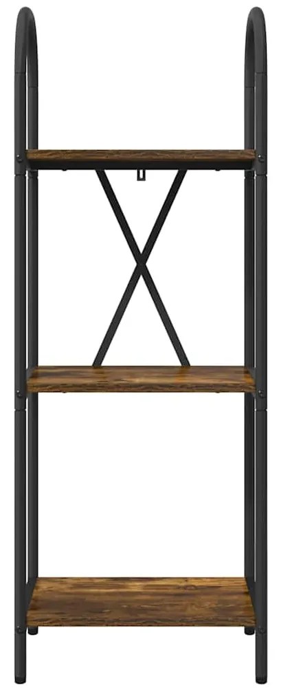 vidaXL Ράφι Βιβλίων Καπνιστή δρυς 40 x 30 x 109 εκ Επεξεργασμένο ξύλο