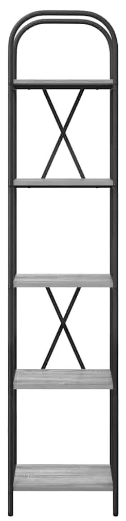 vidaXL Ράφι Βιβλίων Γκρι sonoma 40 x 30 x 183 εκ Επεξεργασμένο ξύλο