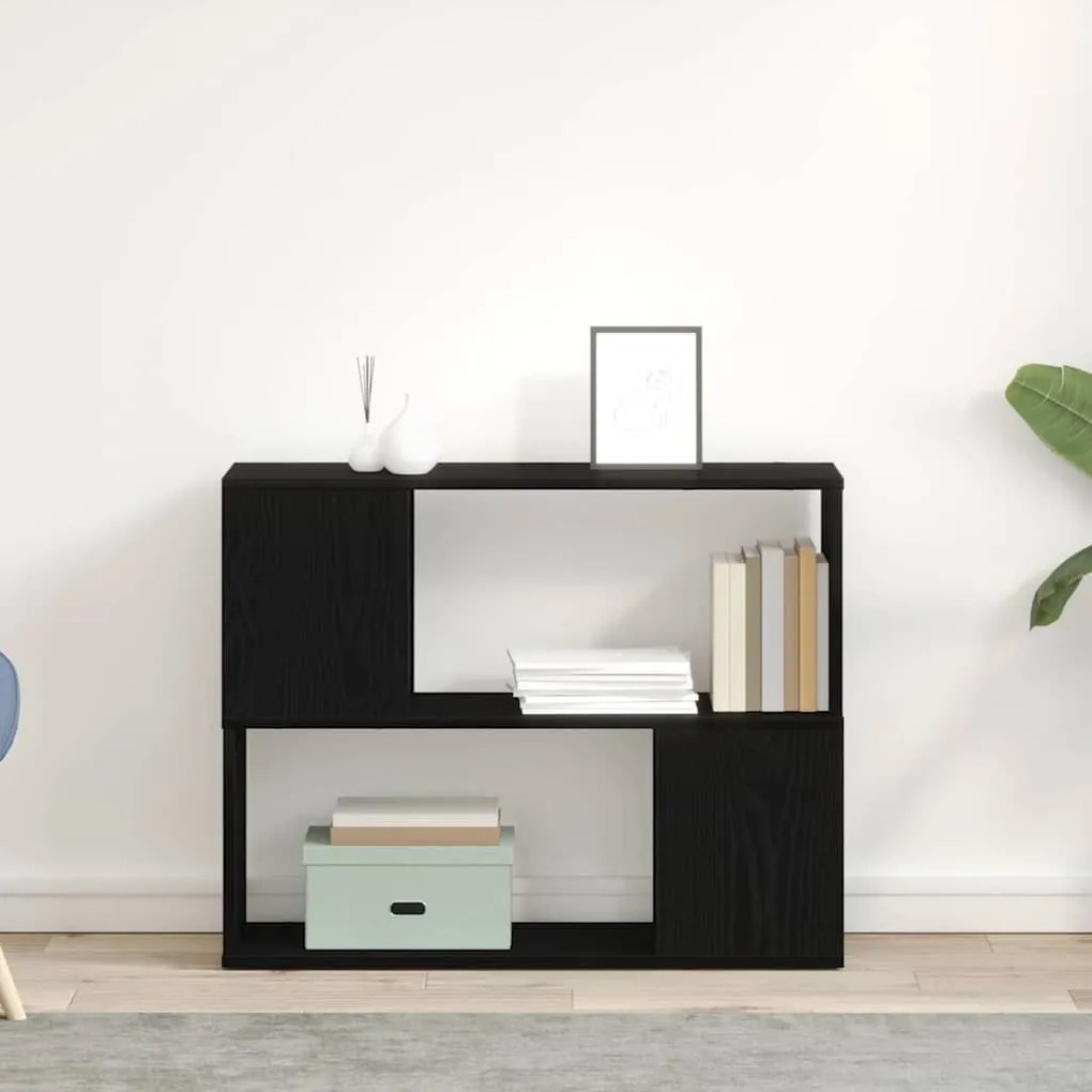 Σετ επίπλου τηλεόρασης Επιτοίχιο Μαύρη Οξυά 80 x 24 x 63 cm