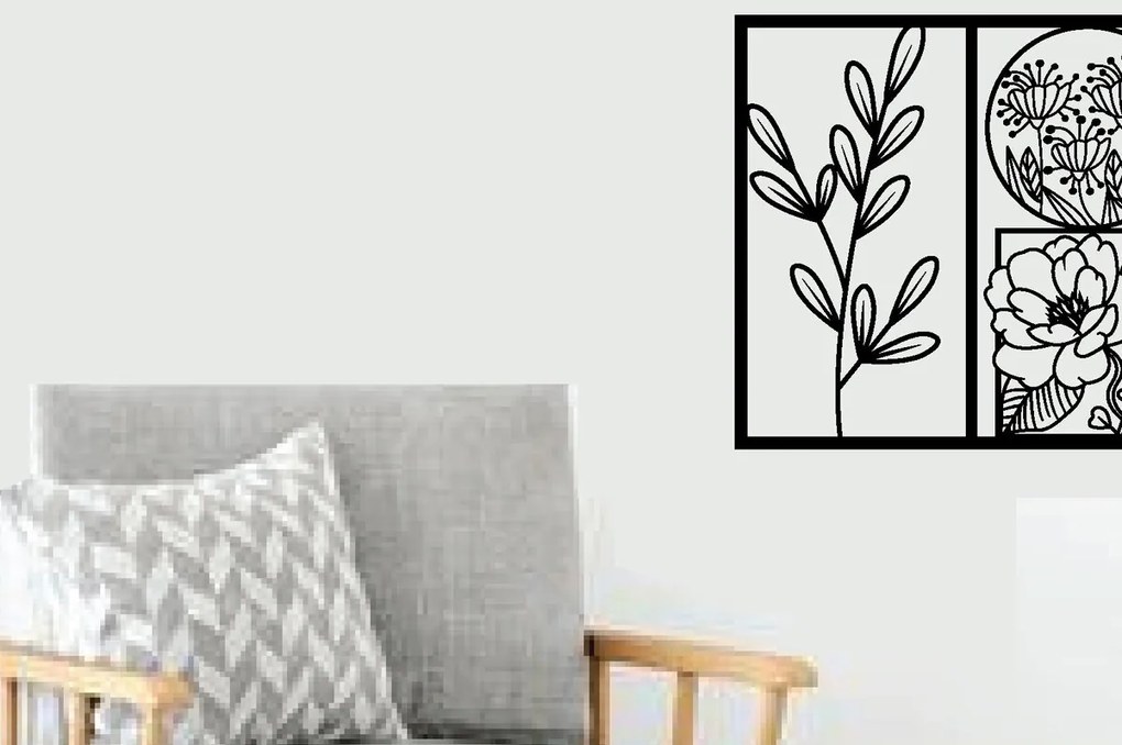 Intra απο ξύλο plywood  Χρώμα wenge 3mm-4mm πάχος - Flower Laser Κοπή ών Τέχνης Τοίχων Δίασταση 40x50 cm INTRAFABR-61936201