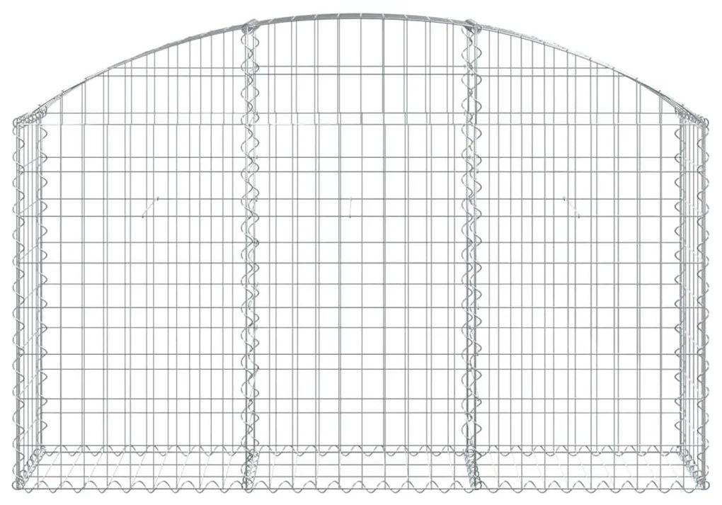 vidaXL Συρματοκιβώτιο Τοξωτό 150x30x80/100εκ. από Γαλβανισμένο Χάλυβα