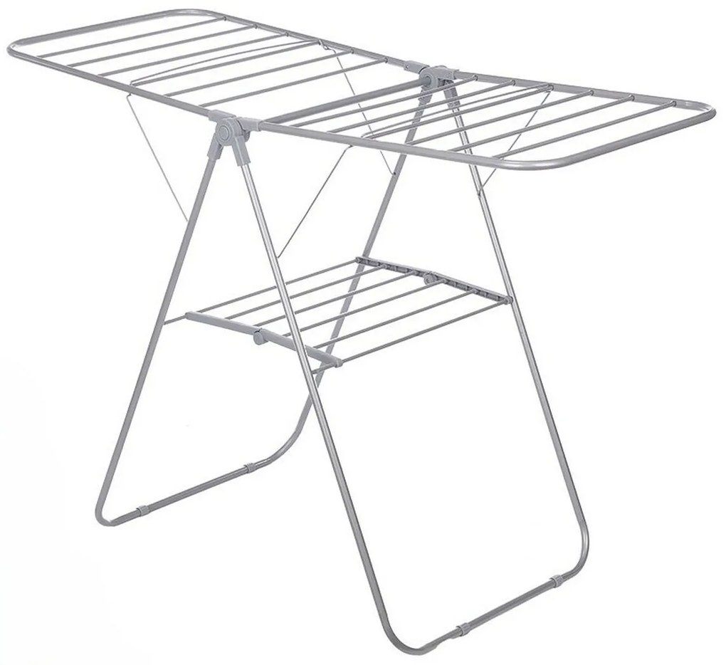 Απλώστρα Ρούχων Πτυσσόμενη Γκρι Μέταλλο 136,5 x 59 x 93,5 cm (4 Μονάδες)