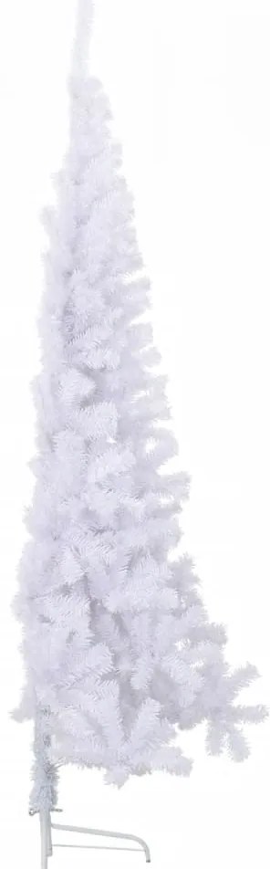vidaXL Χριστουγεννιάτικο Δέντρο Τεχνητό Μισό Με Βάση Άσπρο 240 εκ. PVC