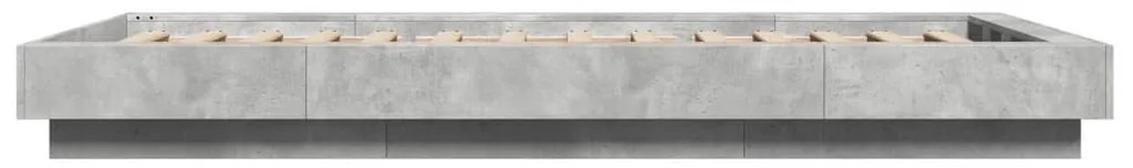 vidaXL Πλαίσιο Κρεβατιού Γκρι Σκυροδέματος 75 x 190 εκ. Επεξεργ. Ξύλο
