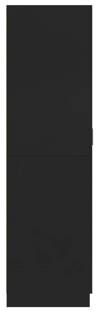 vidaXL Ντουλάπα Μαύρη 80 x 52 x 180 εκ. από Επεξ. Ξύλο