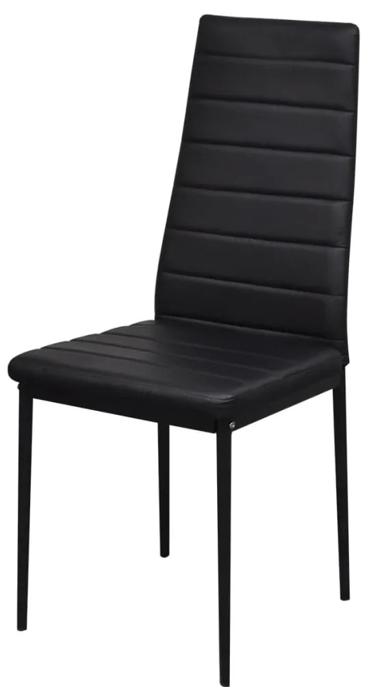 vidaXL Σετ Τραπεζαρίας 7 Τεμαχίων Μαύρο