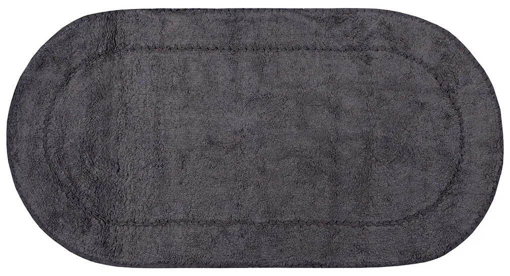 Πατάκι Μπάνιου Οβάλ (65x130) Silk Fashion Rococo Anthracite