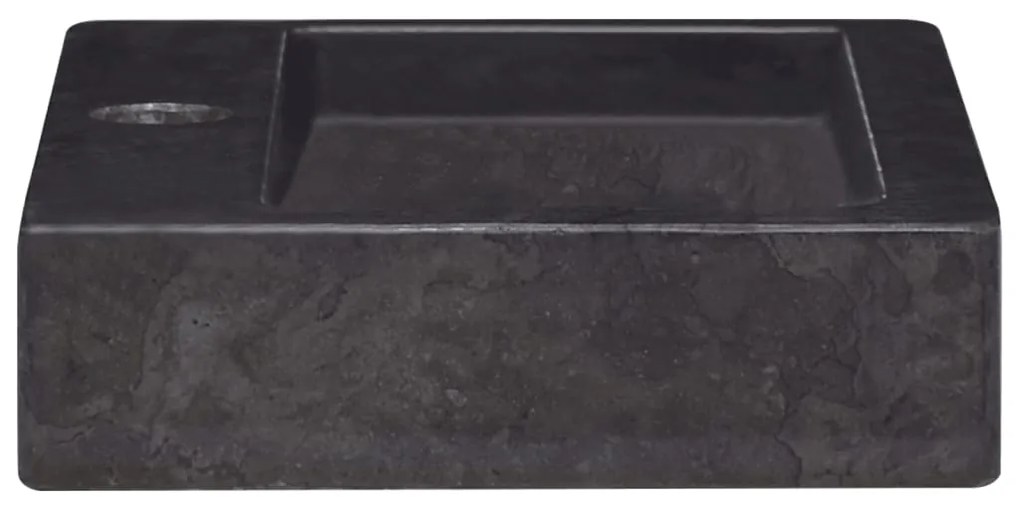 vidaXL Νιπτήρας Επιτοίχιος Μαύρος 38 x 24 x 6,5 εκ. Μαρμάρινος