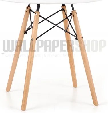 Promo Στρογγυλό Τραπεζι Λευκή Λάκα 80x80x72