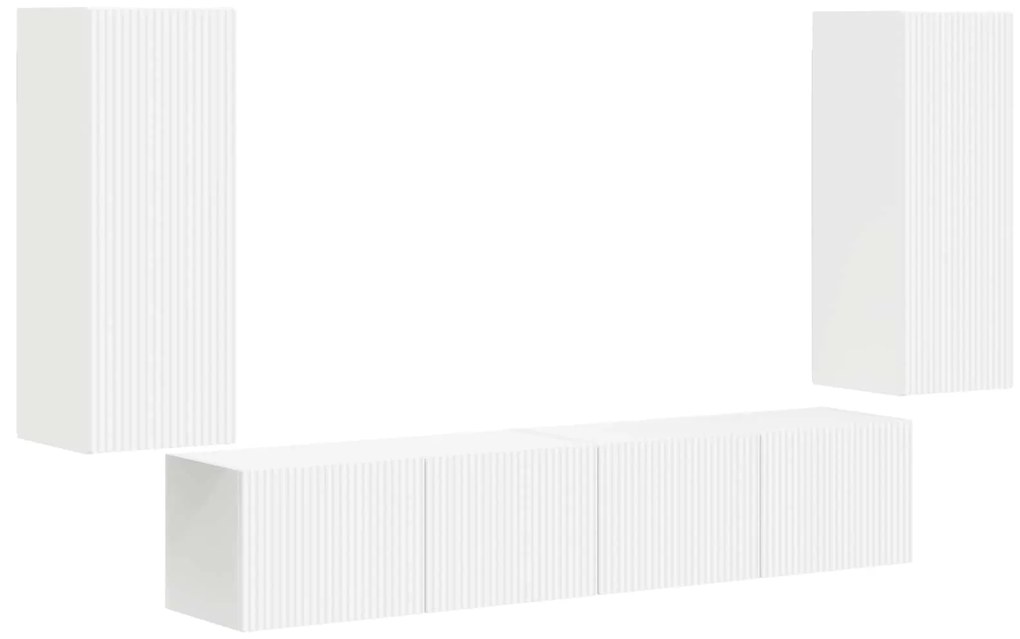 vidaXL Επιτοίχιο 4 pcs Λευκό