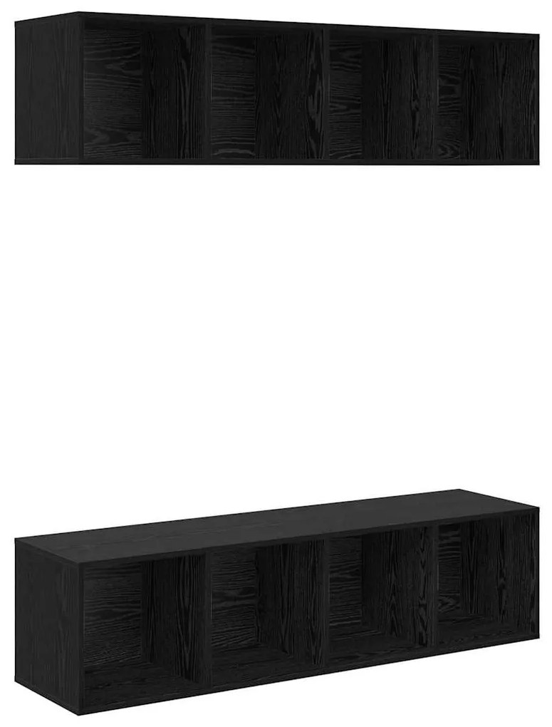 vidaXL Σετ επίπλου τηλεόρασης 2 pcs Μαύρη δρυς 37 x 37 x 142.5 εκ