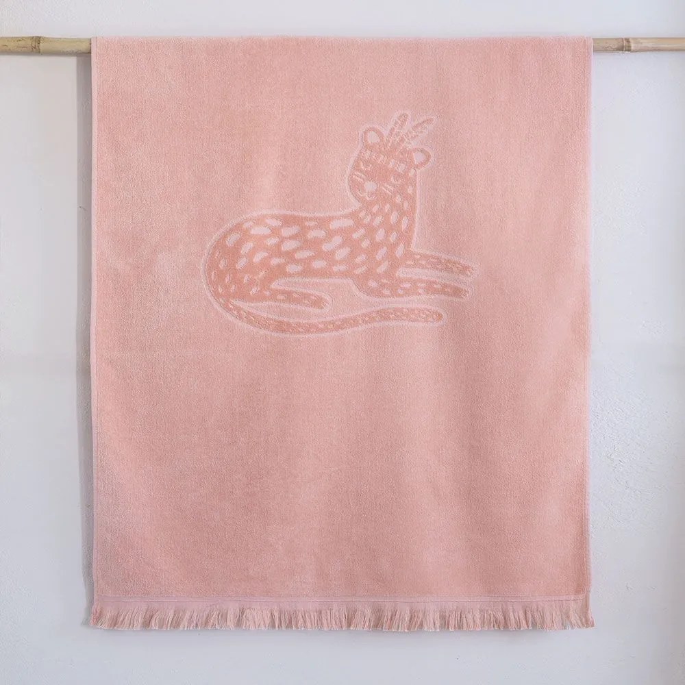 Πετσέτα Θαλάσσης Παιδική Ilana Jacquard Coral Nima Θαλάσσης 70x140cm 100% Cotton